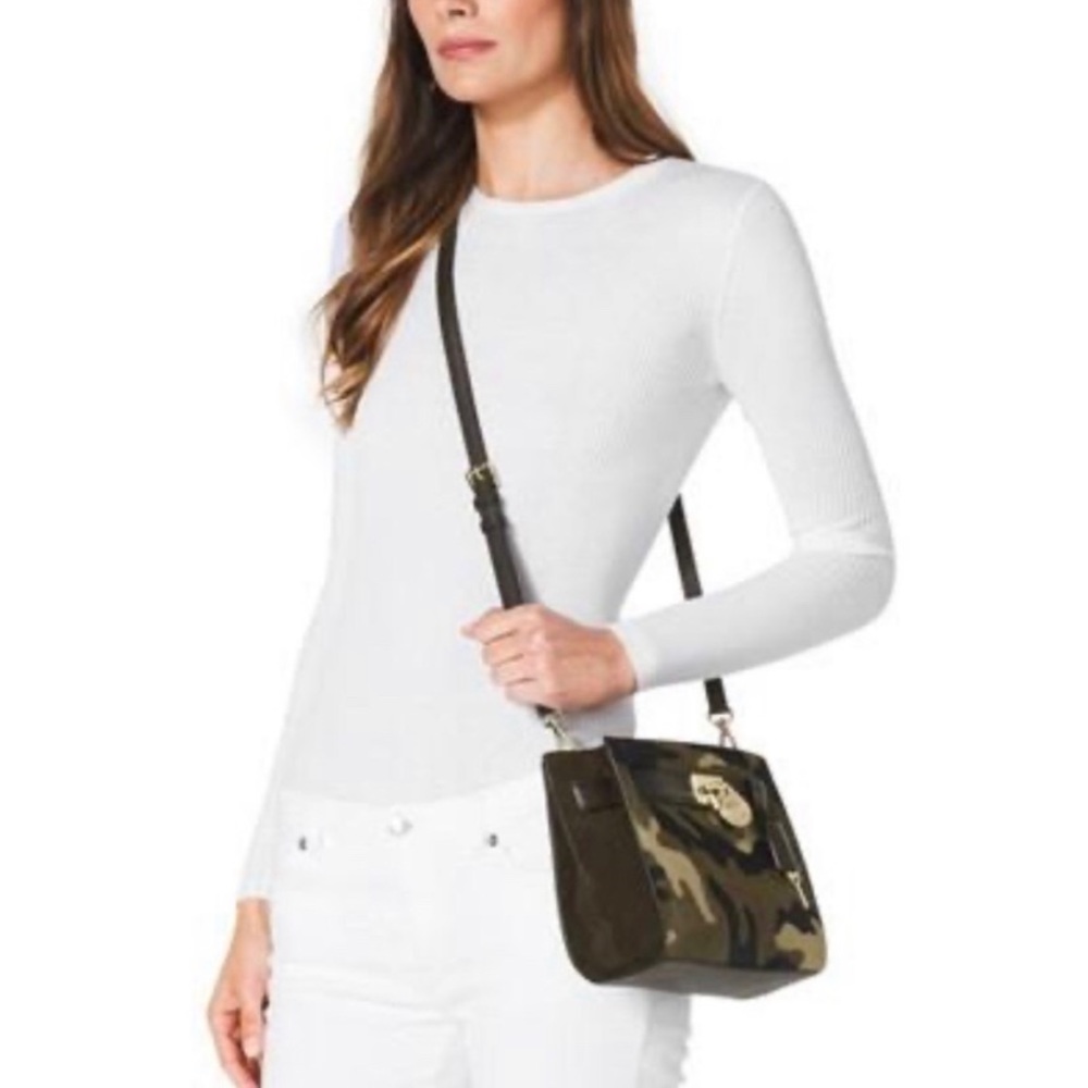 Michael Kors camoflauge crossbody purse leather